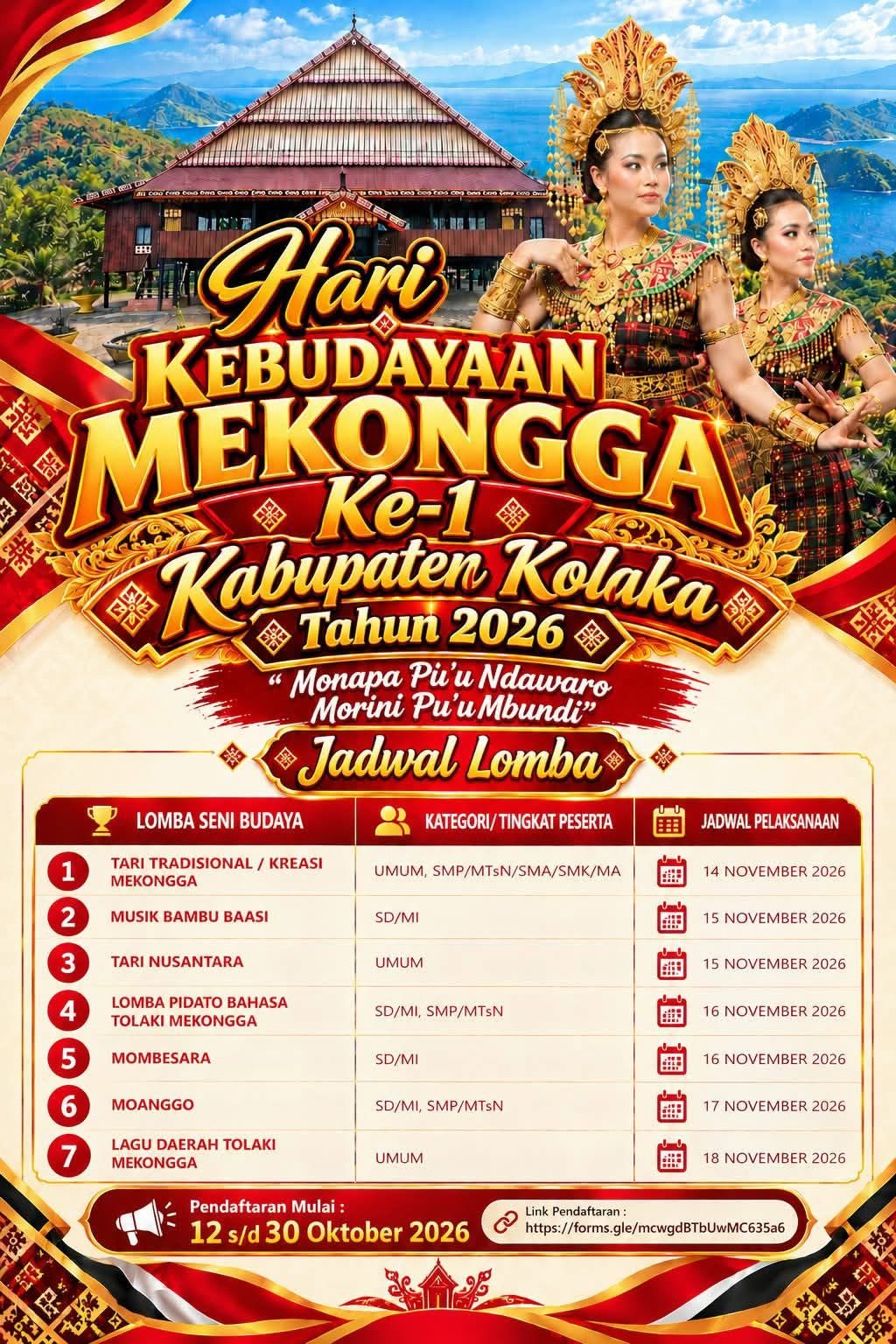 Lomba Dalam Rangka Peringatan Hari Kebudayaan Mekongga