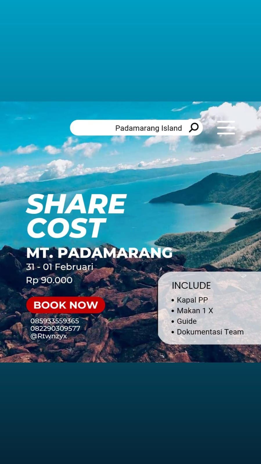 Open Trip Pantai Padamarang
