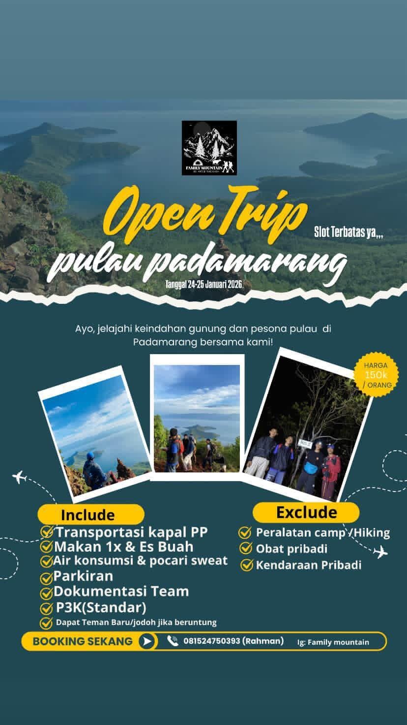 Open Trip Pulau Padamarang