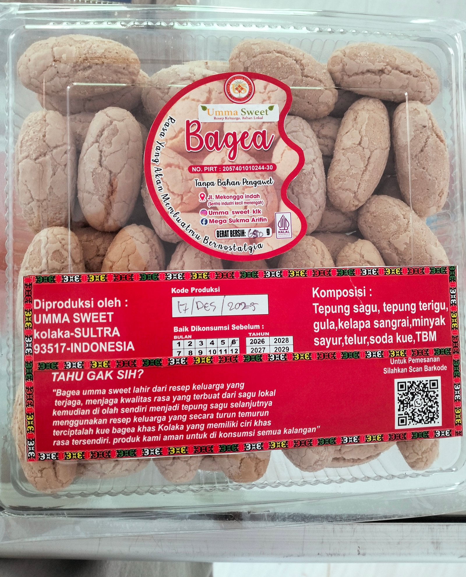 Isi bersih 650 gram harga Rp 55.000