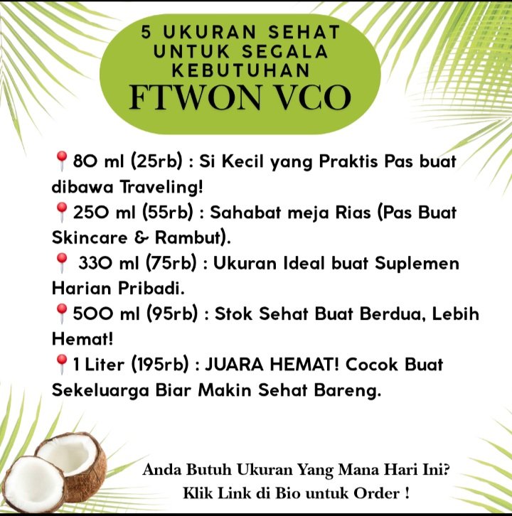 VCO FtwoN (Virgin coconout oil)