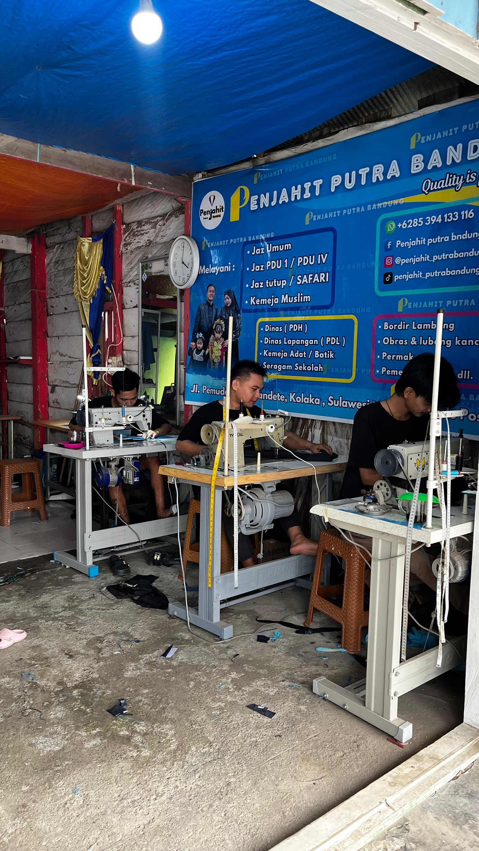 Tampak kegiatan menjahit kami